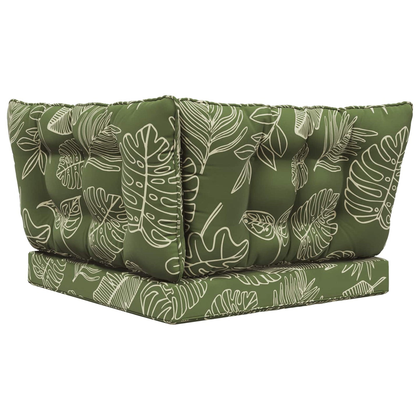 Udendørs Sofa Pude Polyester Bladdesign 80 x 43 x 10 cm