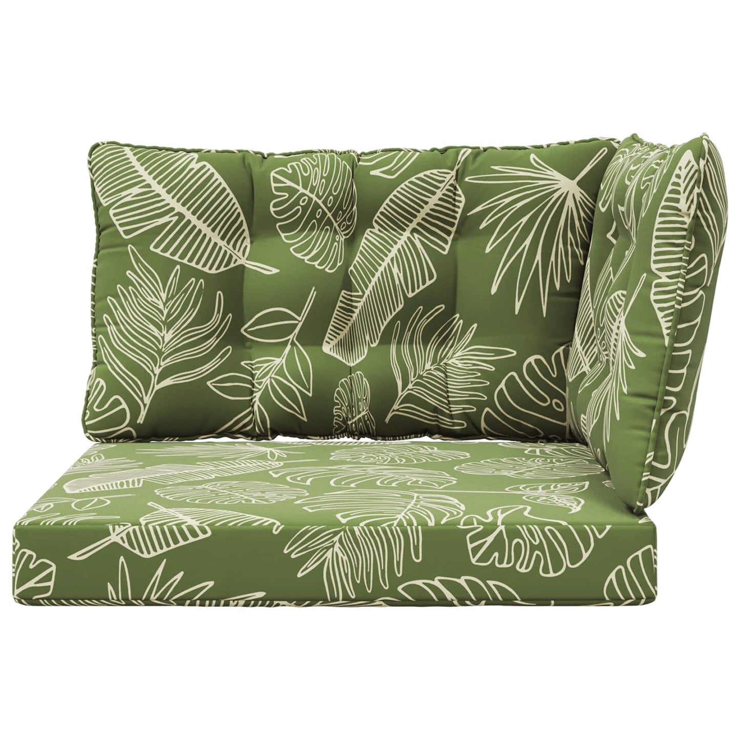 Udendørs Sofa Pude Polyester Bladdesign 80 x 43 x 10 cm