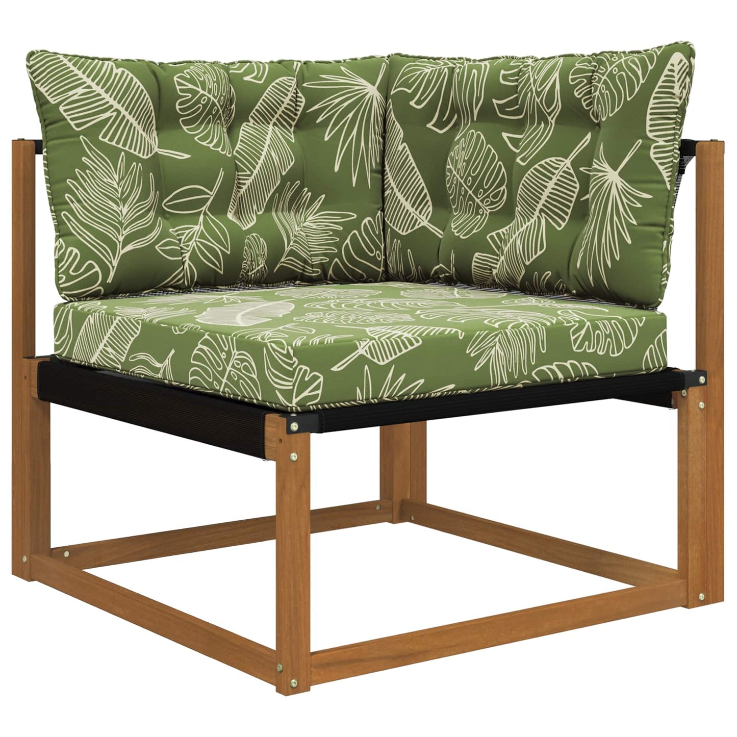 Udendørs Sofa Pude Polyester Bladdesign 80 x 43 x 10 cm