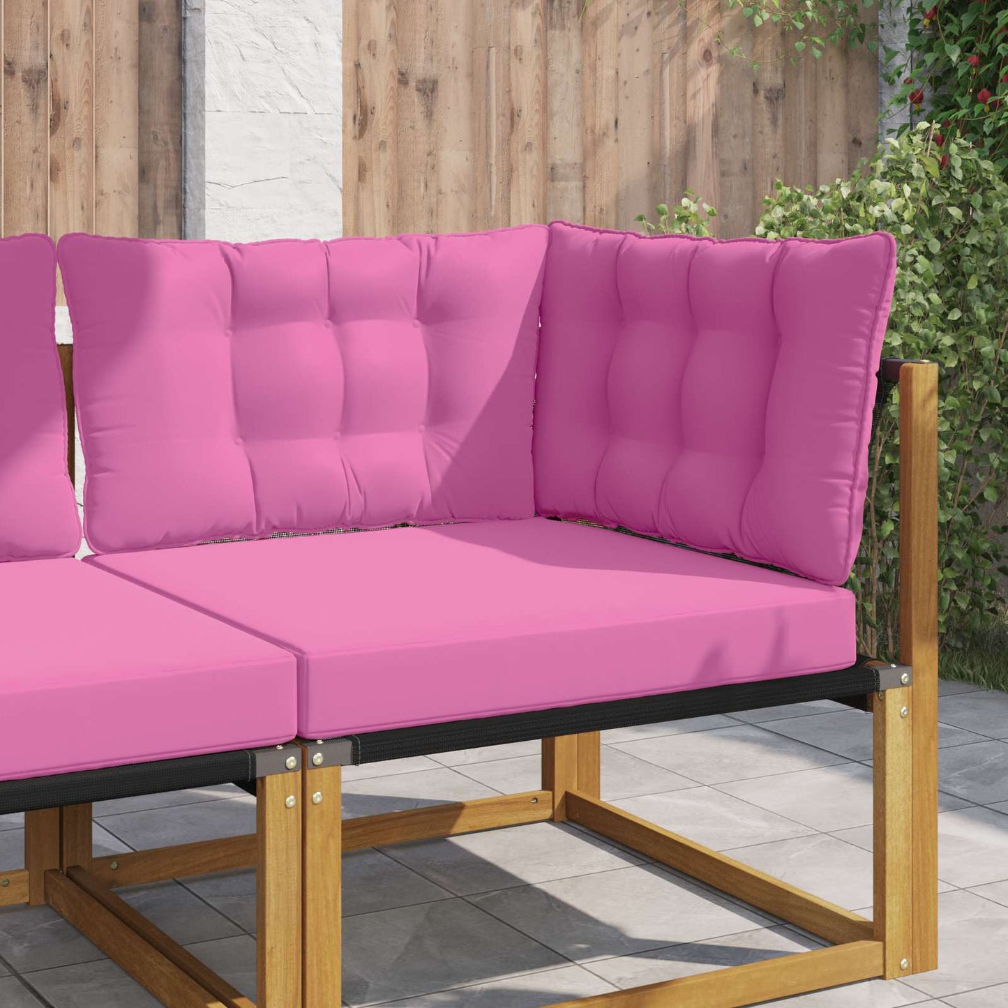 Udendørs Sofa Pude Polyester Lyserød 80 x 43 x 10 cm