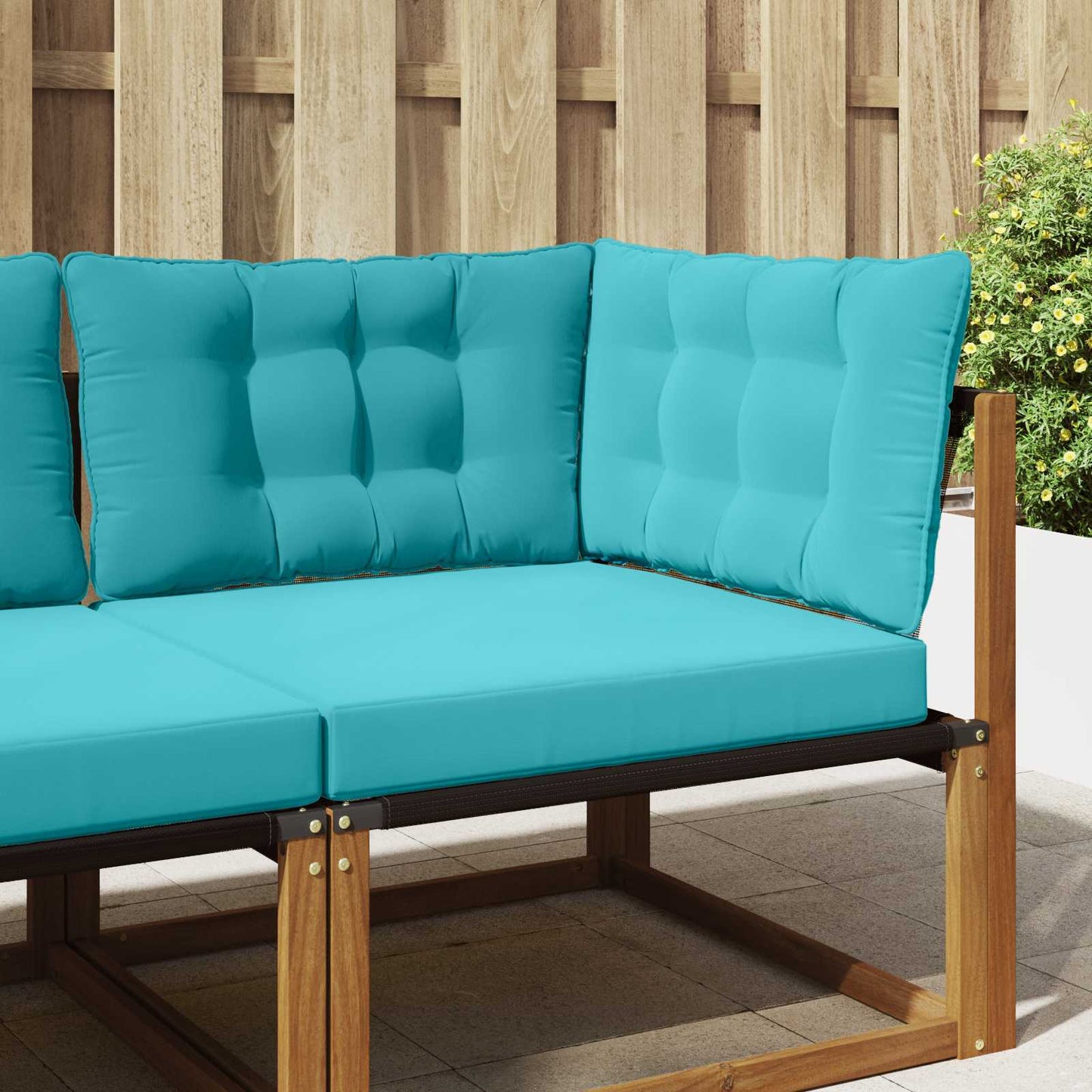 Udendørs Sofa Pude Polyester Turkis 80 x 43 x 10 cm