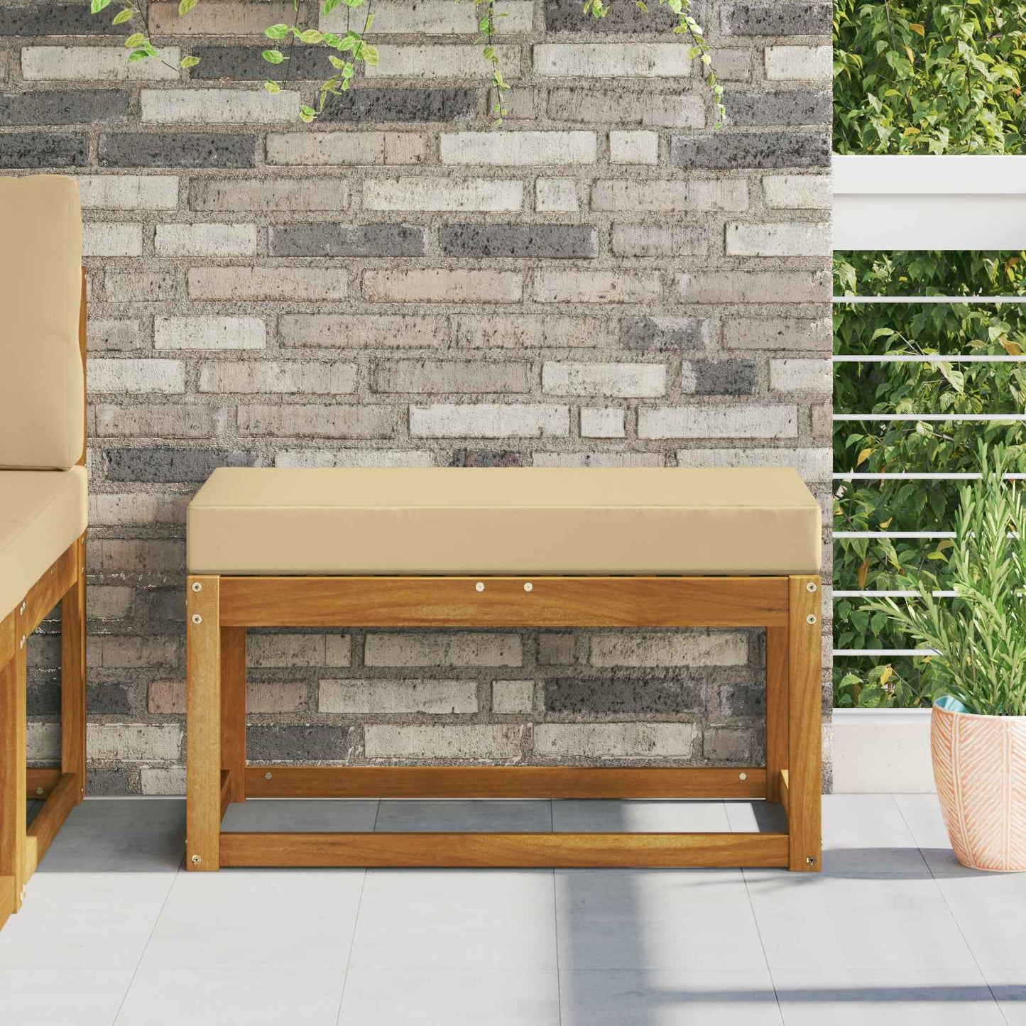Udendørs Sædepude Beige 80 x 40 x 8 cm 100% polyester