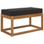 Udendørs Sædepude 100% polyester Sort 80 x 40 x 8 cm