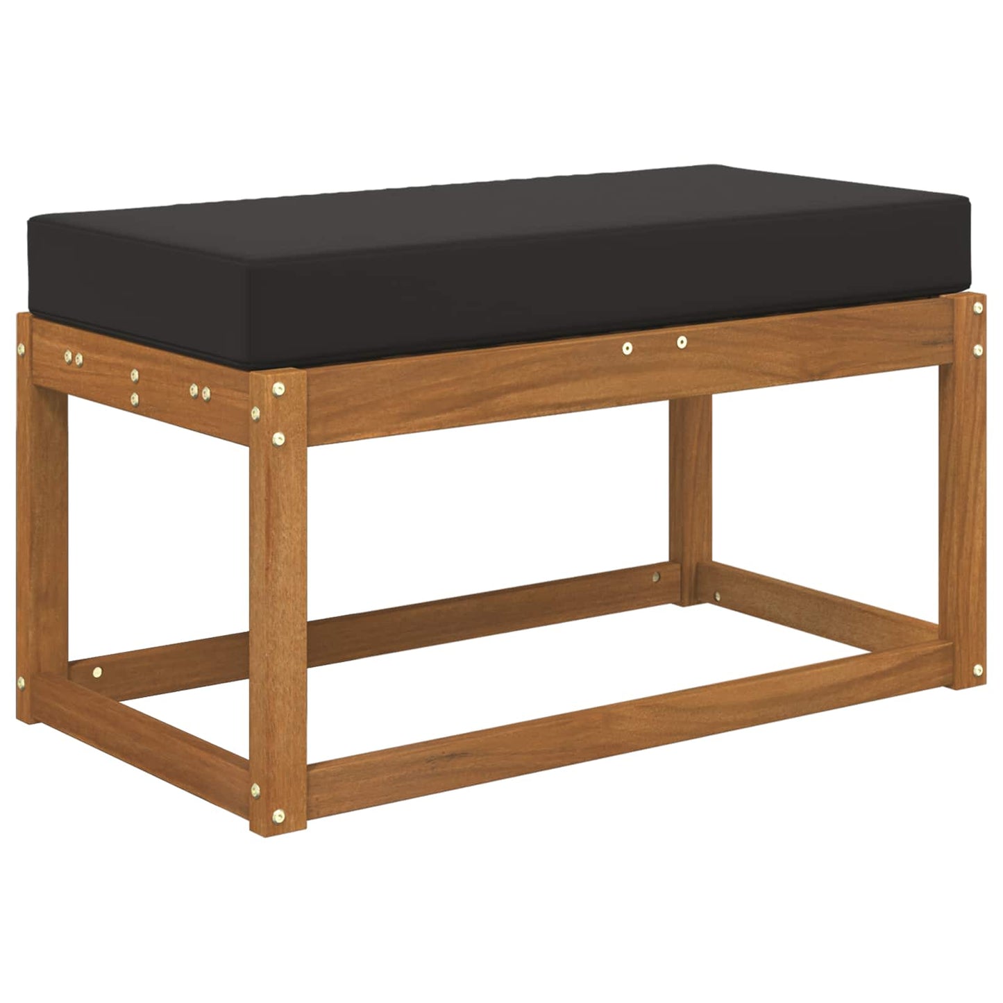 Udendørs Sædepude 100% polyester Sort 80 x 40 x 8 cm