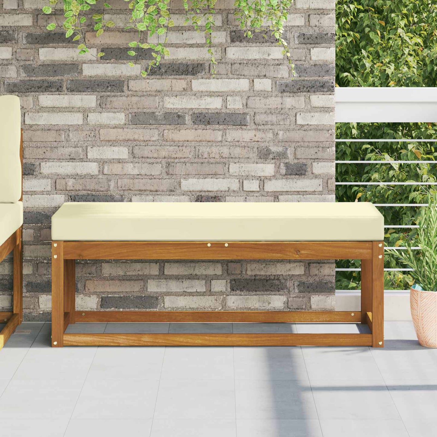 Udendørs Sædepude Creme 115 x 40 x 8 cm 100% polyester