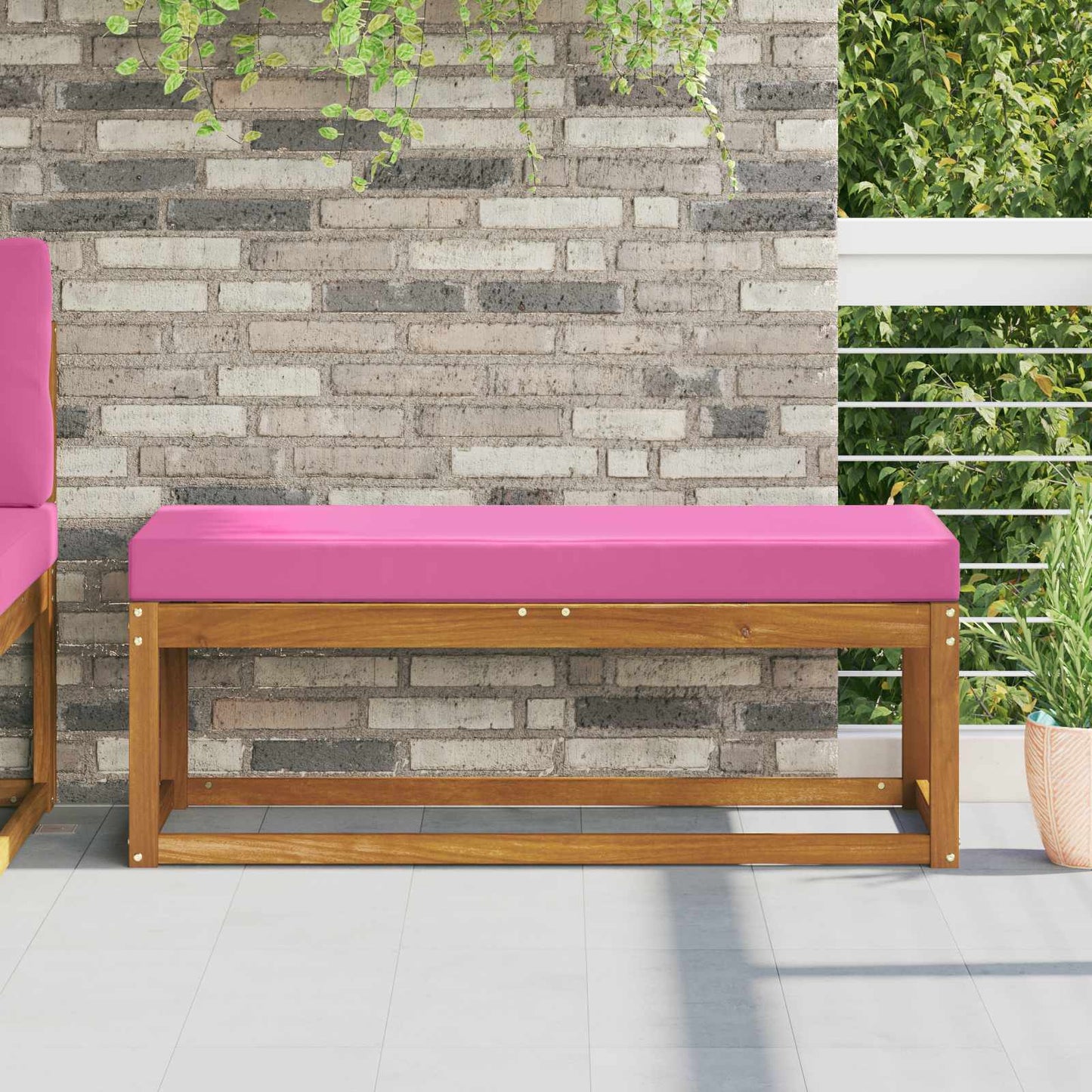 Udendørs Sædepude Lyserød 111,5 x 40 x 8 cm 100% polyester