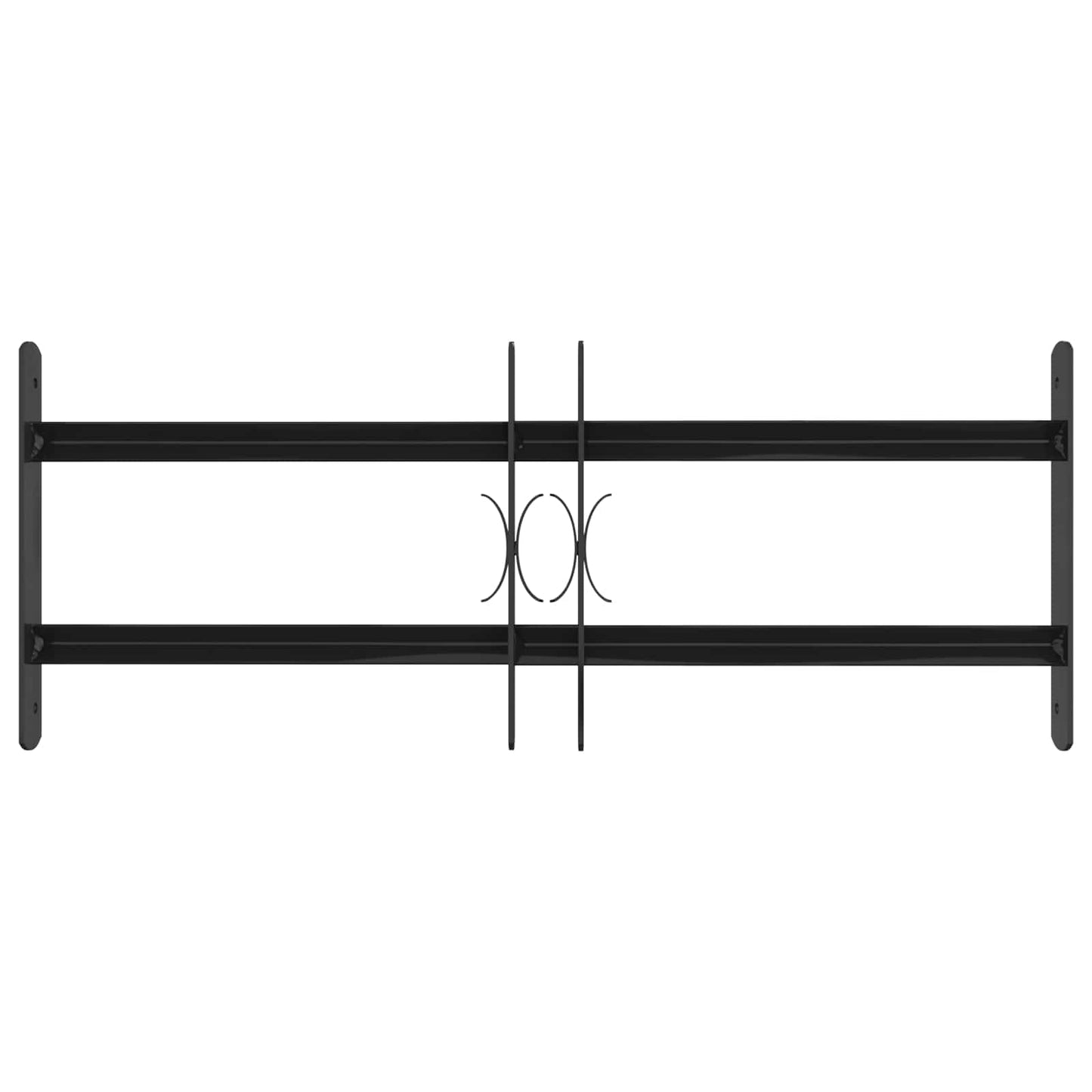 Vinduesgitter 76 x 30 cm Pulverlakeret stål Sort