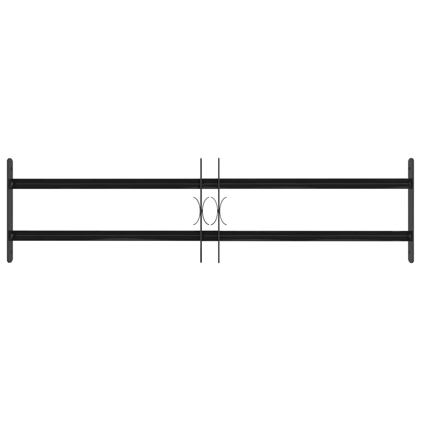 Vinduesgitter 115 x 30 cm Pulverlakeret stål Sort