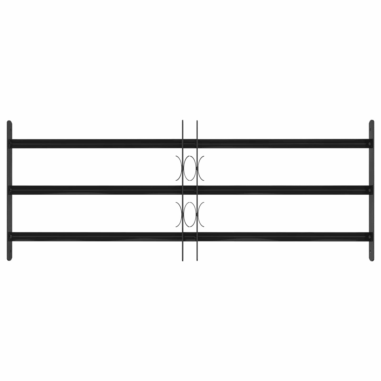 Vinduesgitter 116 x 45 cm Pulverlakeret stål Sort