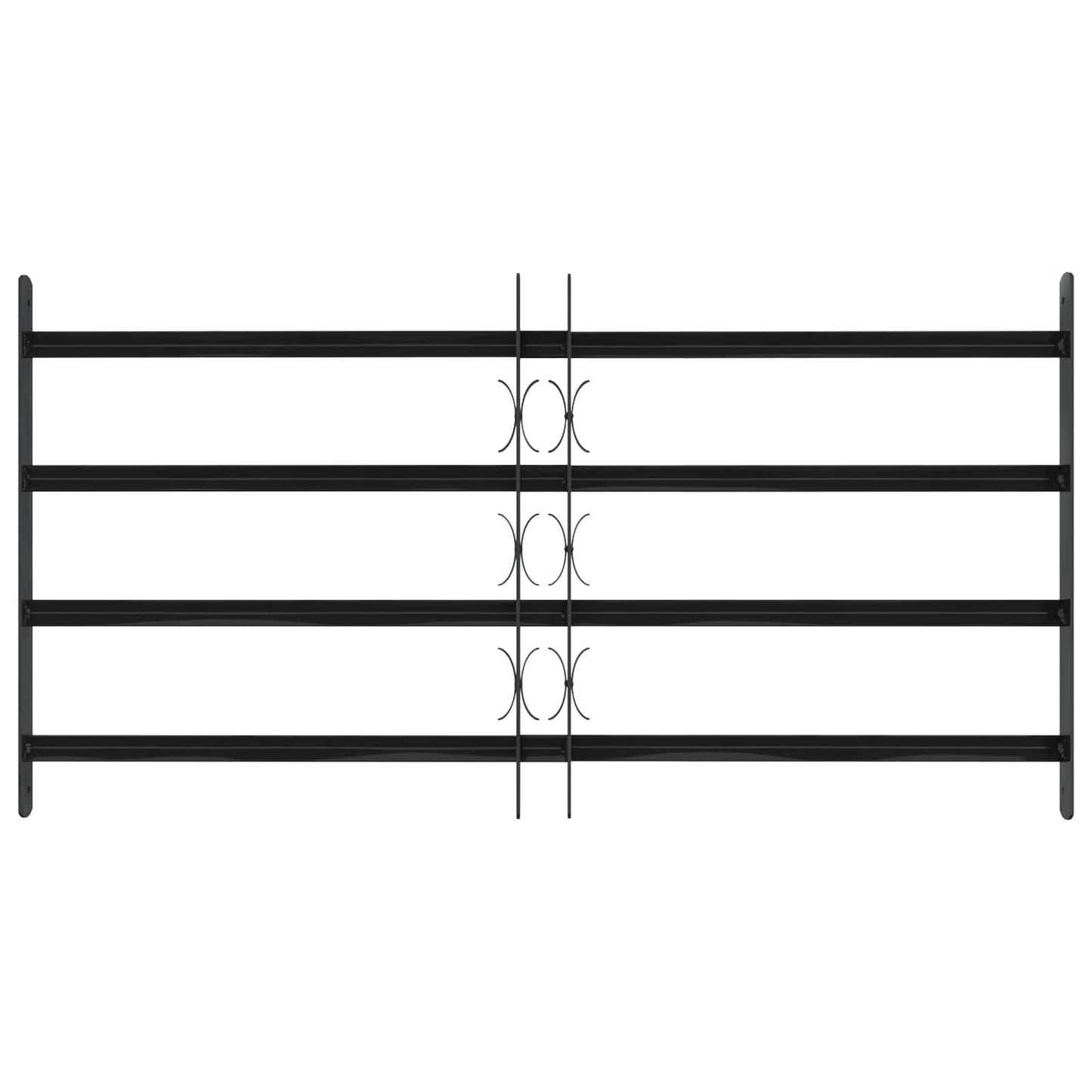 Vinduesgitter 115 x 60 cm Pulverlakeret stål Sort