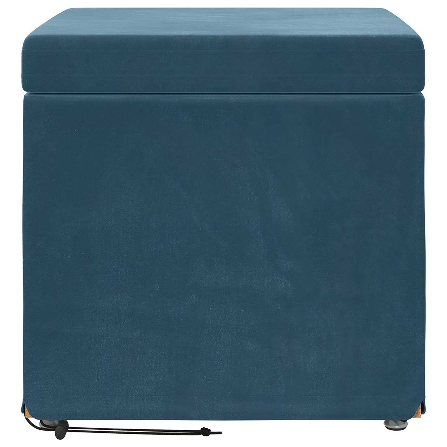 Taburet Blå 41 x 41 x 40 cm Velour og konstrueret træ