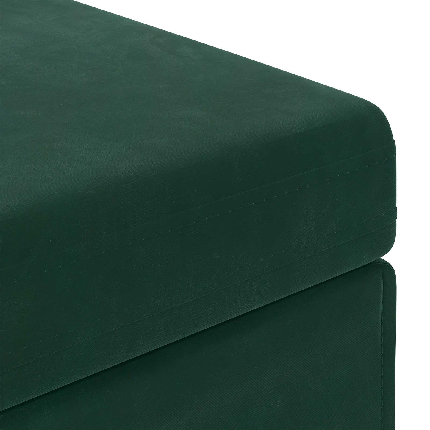 Taburet Mørkegrøn 41 x 41 x 40 cm Velour og konstrueret træ