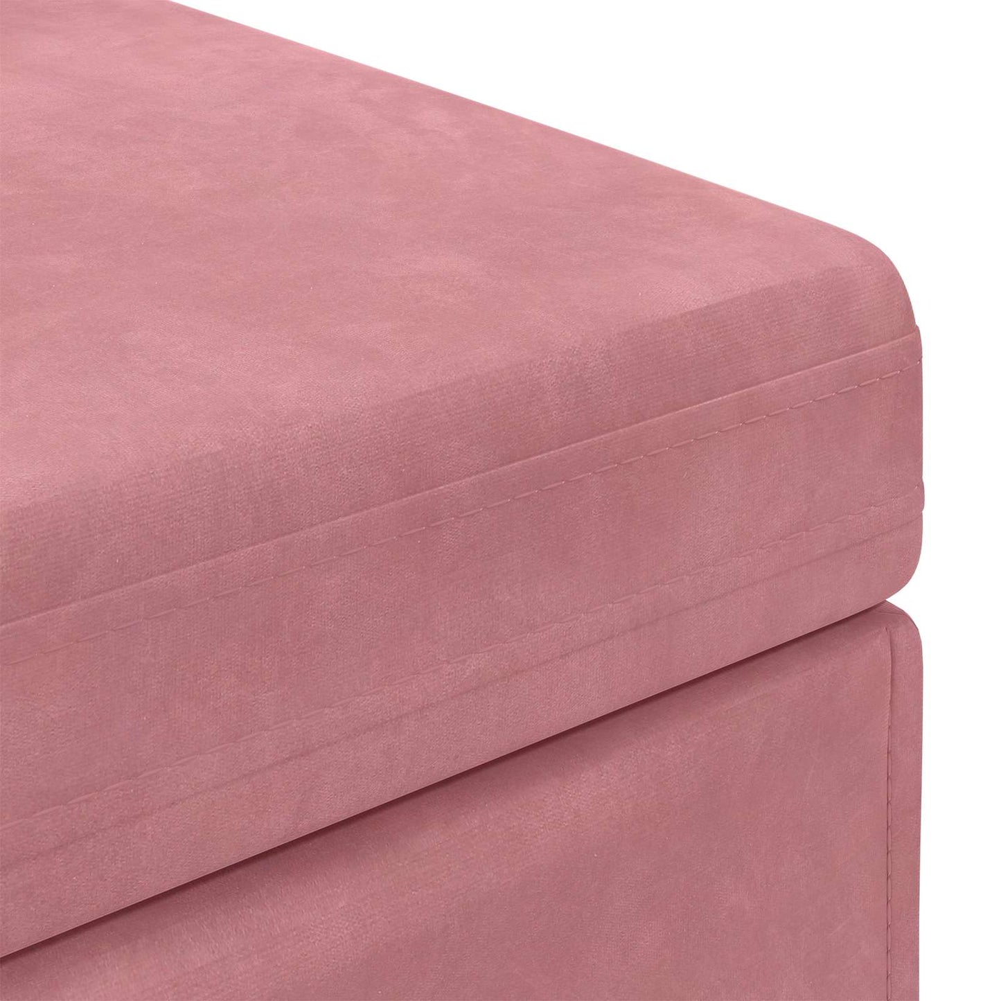 Taburet Lyserød 61 x 41 x 40 cm Velour og konstrueret træ