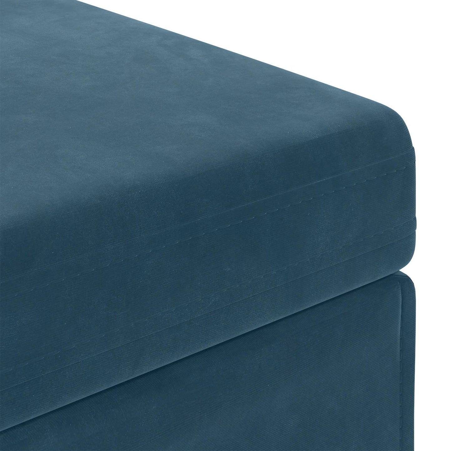 Taburet Blå 81 x 41 x 40 cm Velour og konstrueret træ