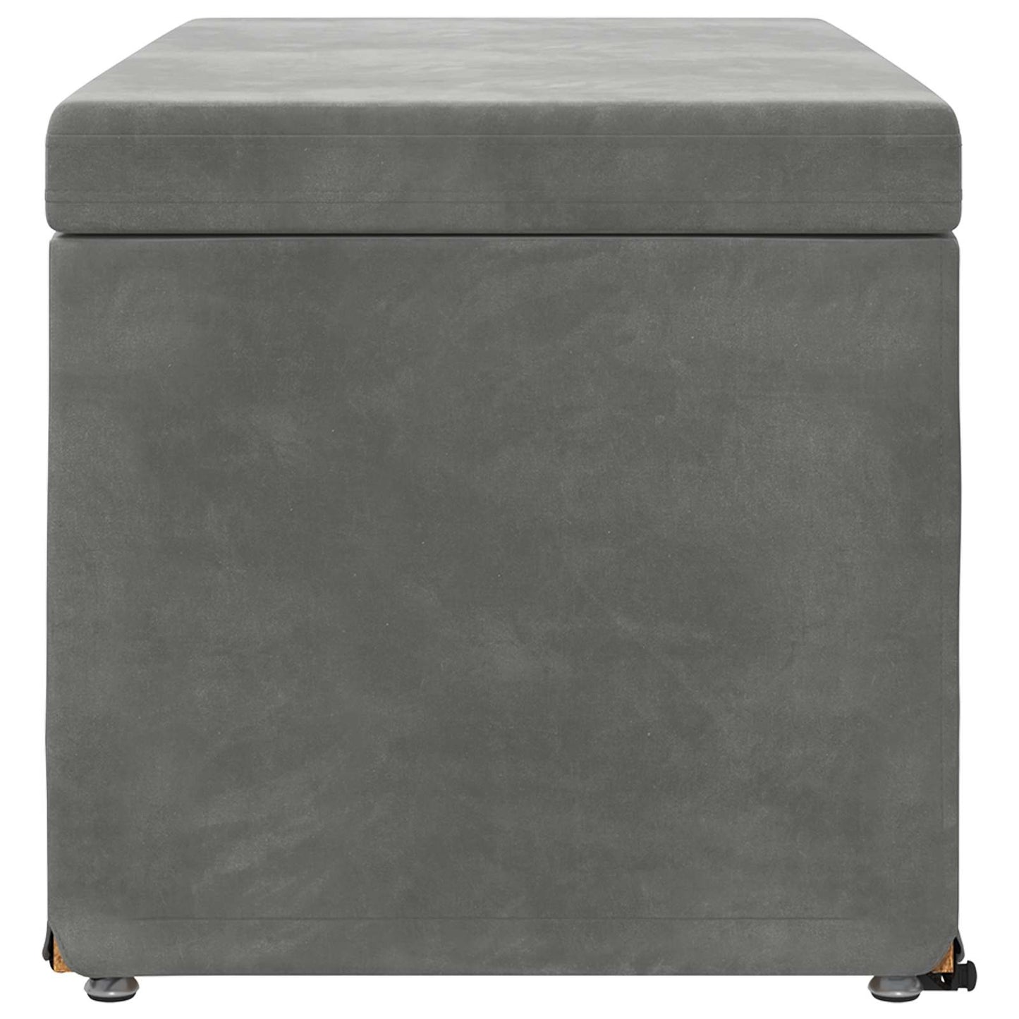 Taburet Mørkegrå 81 x 41 x 40 cm Velour og konstrueret træ