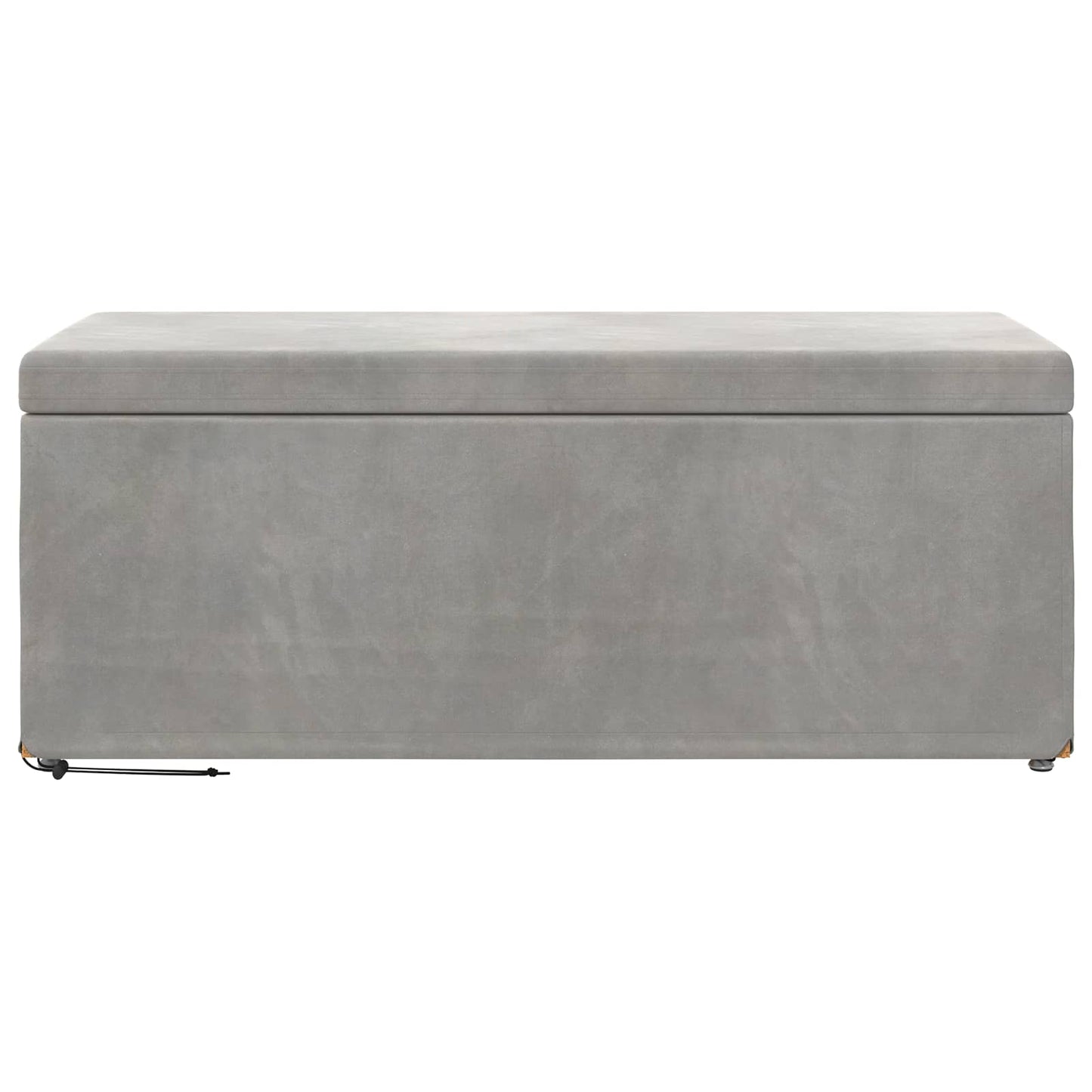 Taburet Lysegrå 101 x 41 x 40 cm Velour og konstrueret træ