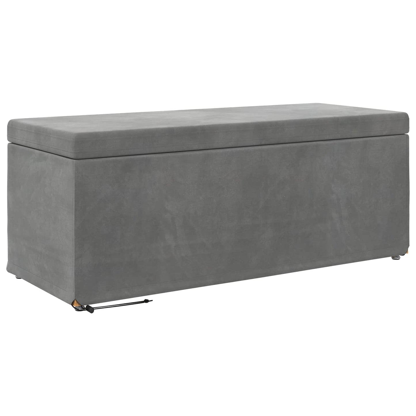 Taburet Mørkegrå 101 x 41 x 40 cm Velour og konstrueret træ