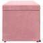 Taburet Lyserød 101 x 41 x 40 cm Velour og konstrueret træ
