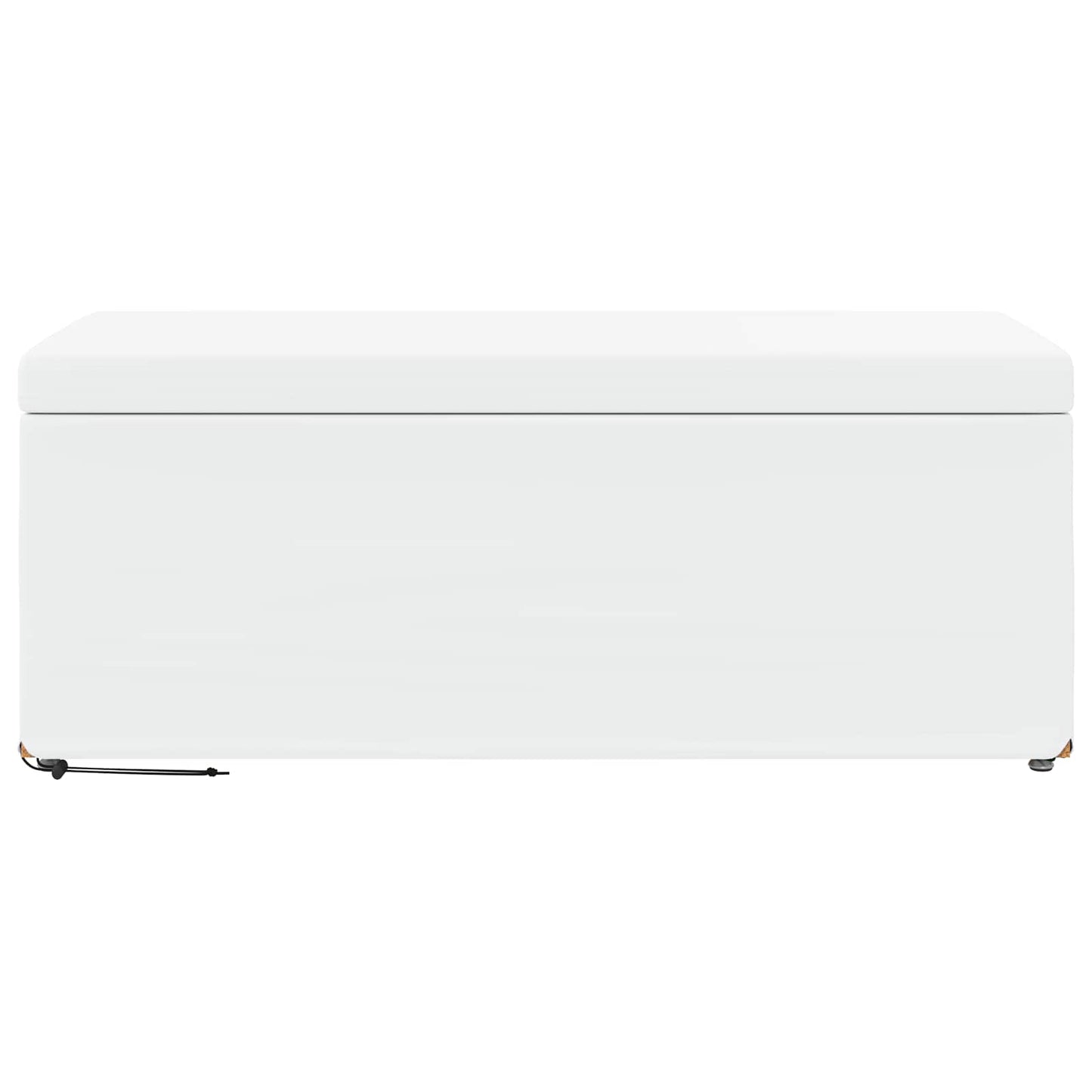 Taburet Hvid 101 x 41 x 40 cm Faux læder og konstrueret træ