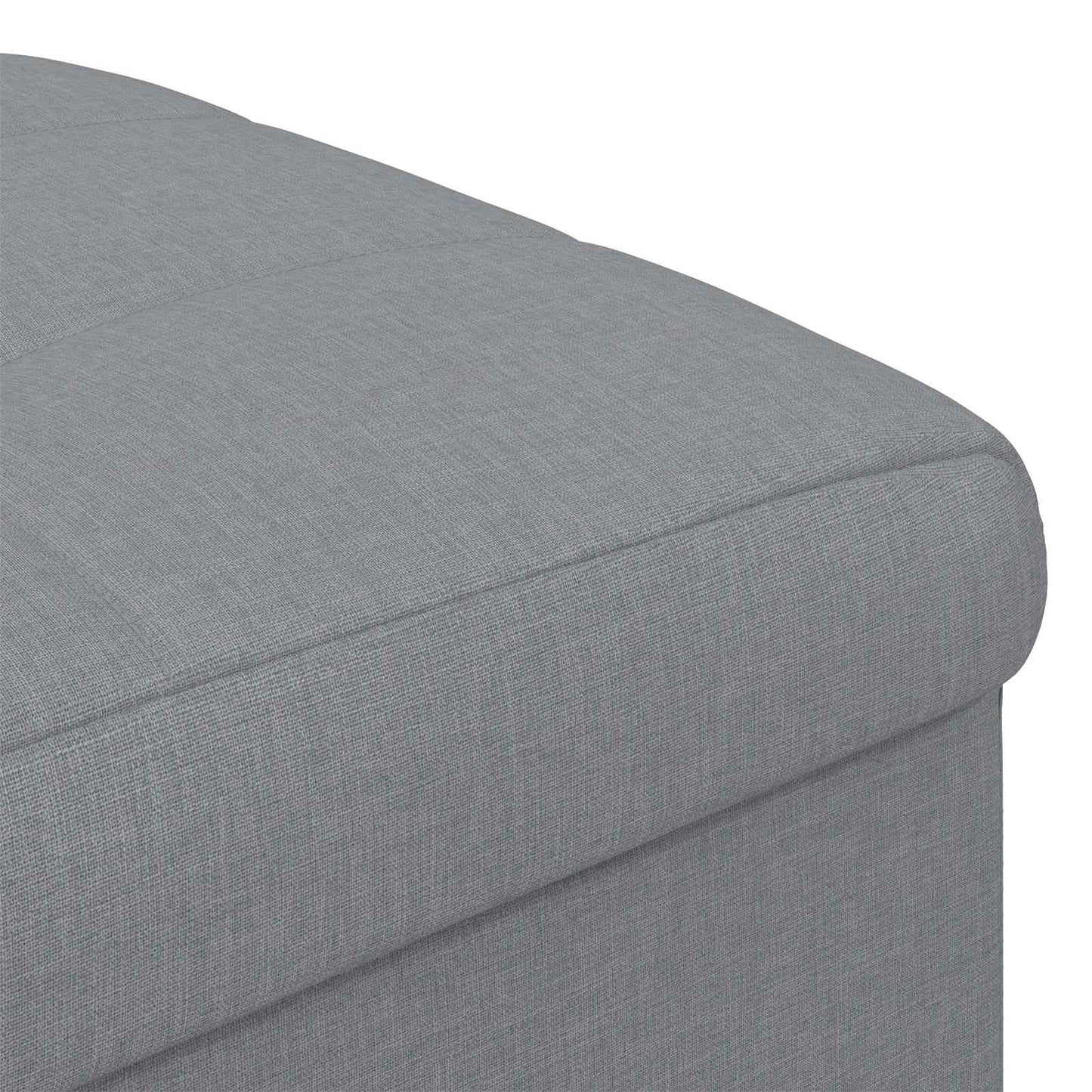 Ottoman med Opbevaring med pude Lysegrå 40 x 40 x 45 cm Stof