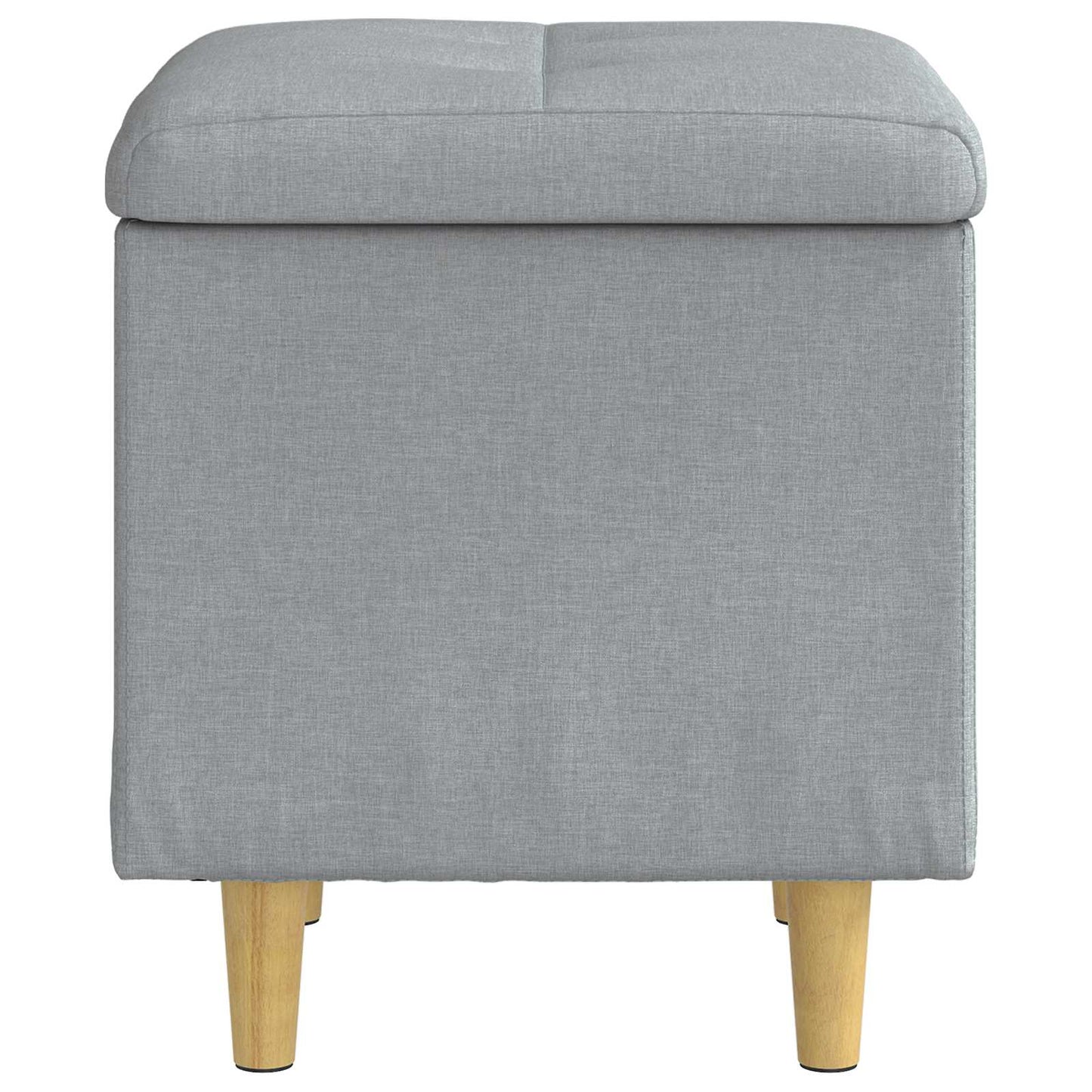 Ottoman med Opbevaring med pude Lysegrå 40 x 40 x 45 cm Stof