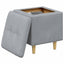 Ottoman med Opbevaring med pude Lysegrå 40 x 40 x 45 cm Stof