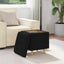 Opbevaringstomane med pude Sort 40 x 40 x 45 cm Stof