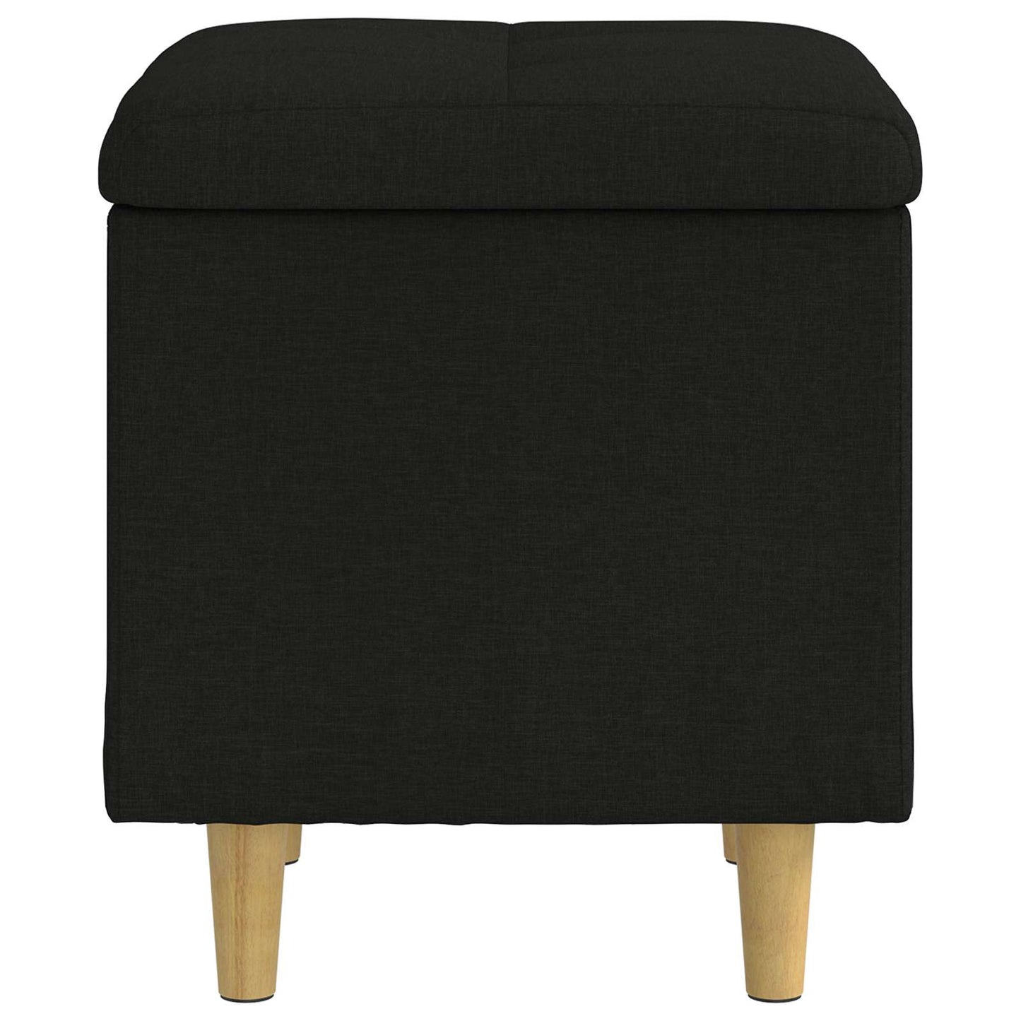 Opbevaringstomane med pude Sort 40 x 40 x 45 cm Stof