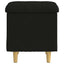 Opbevaringstomane med pude Sort 40 x 40 x 45 cm Stof