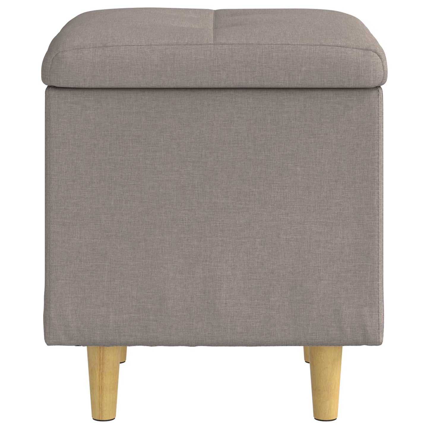 Opbevaringstomane med pude Gråbrun 40 x 40 x 45 cm Stof