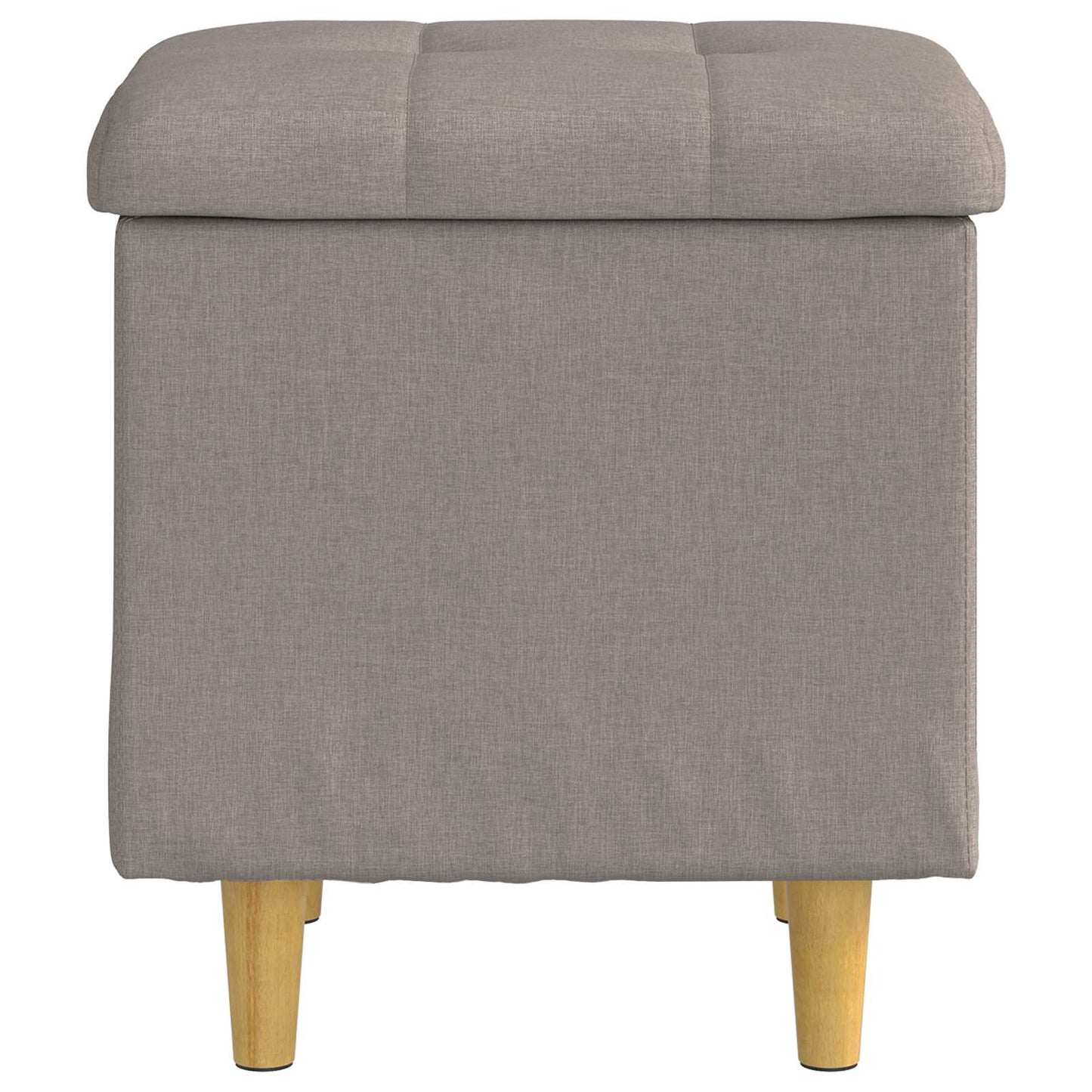 Opbevaringstomane med pude Gråbrun 40 x 40 x 45 cm Stof