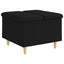 Opbevaringstomane med pude Sort 60 x 60 x 45 cm Stof