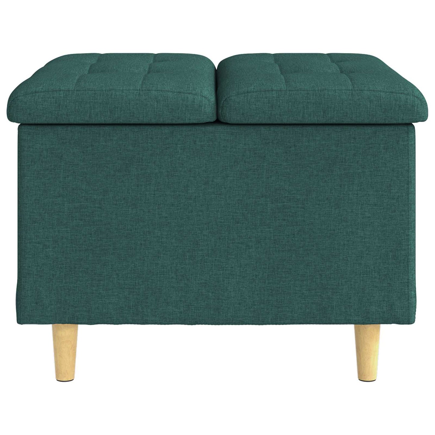 Opbevaringstomane med pude Mørkegrøn 60 x 60 x 45 cm Stof