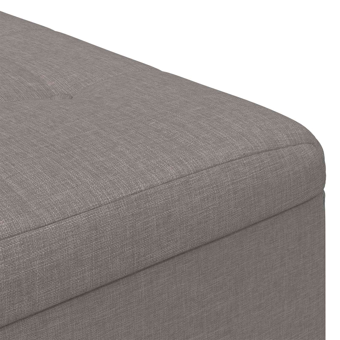 Opbevaringstomane med pude Gråbrun 60 x 60 x 45 cm Stof