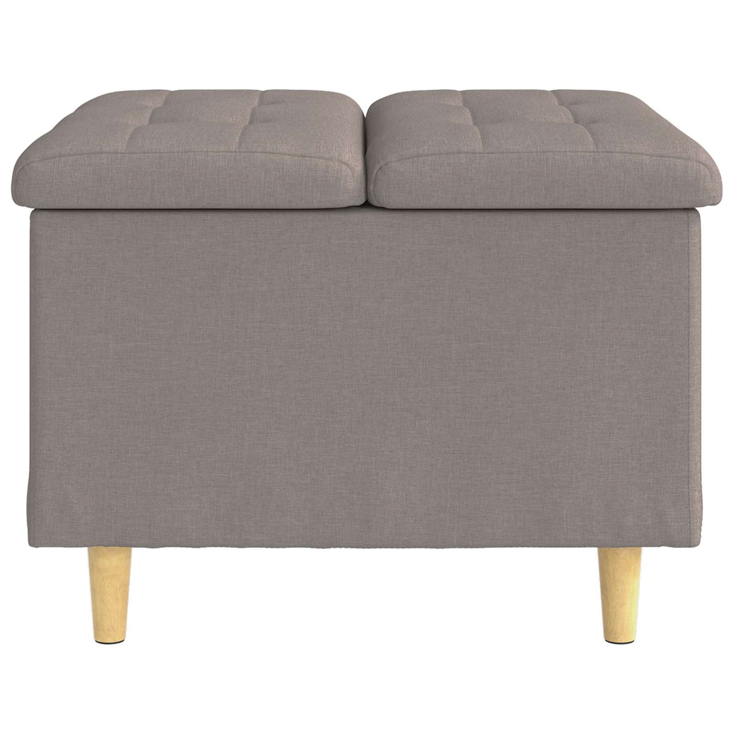 Opbevaringstomane med pude Gråbrun 60 x 60 x 45 cm Stof