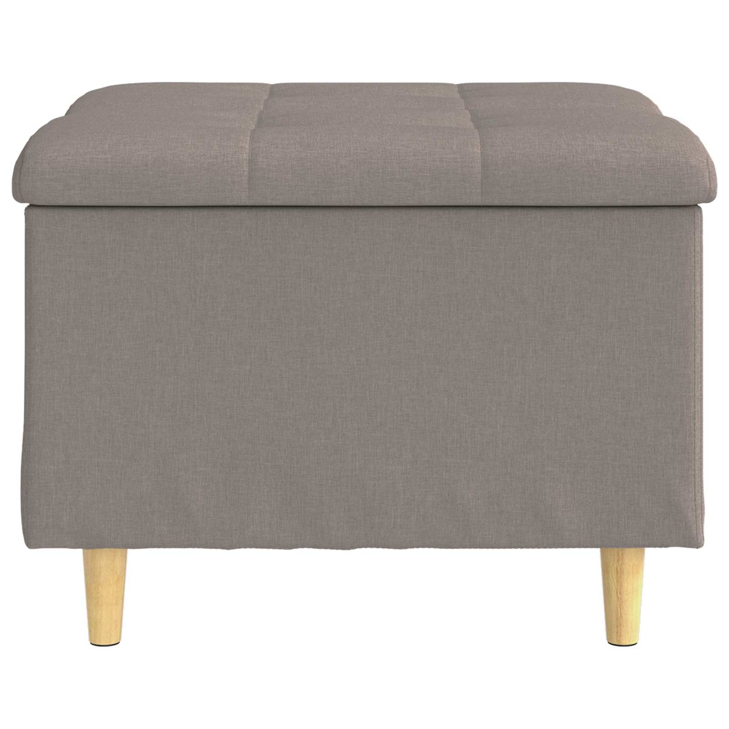 Opbevaringstomane med pude Gråbrun 60 x 60 x 45 cm Stof
