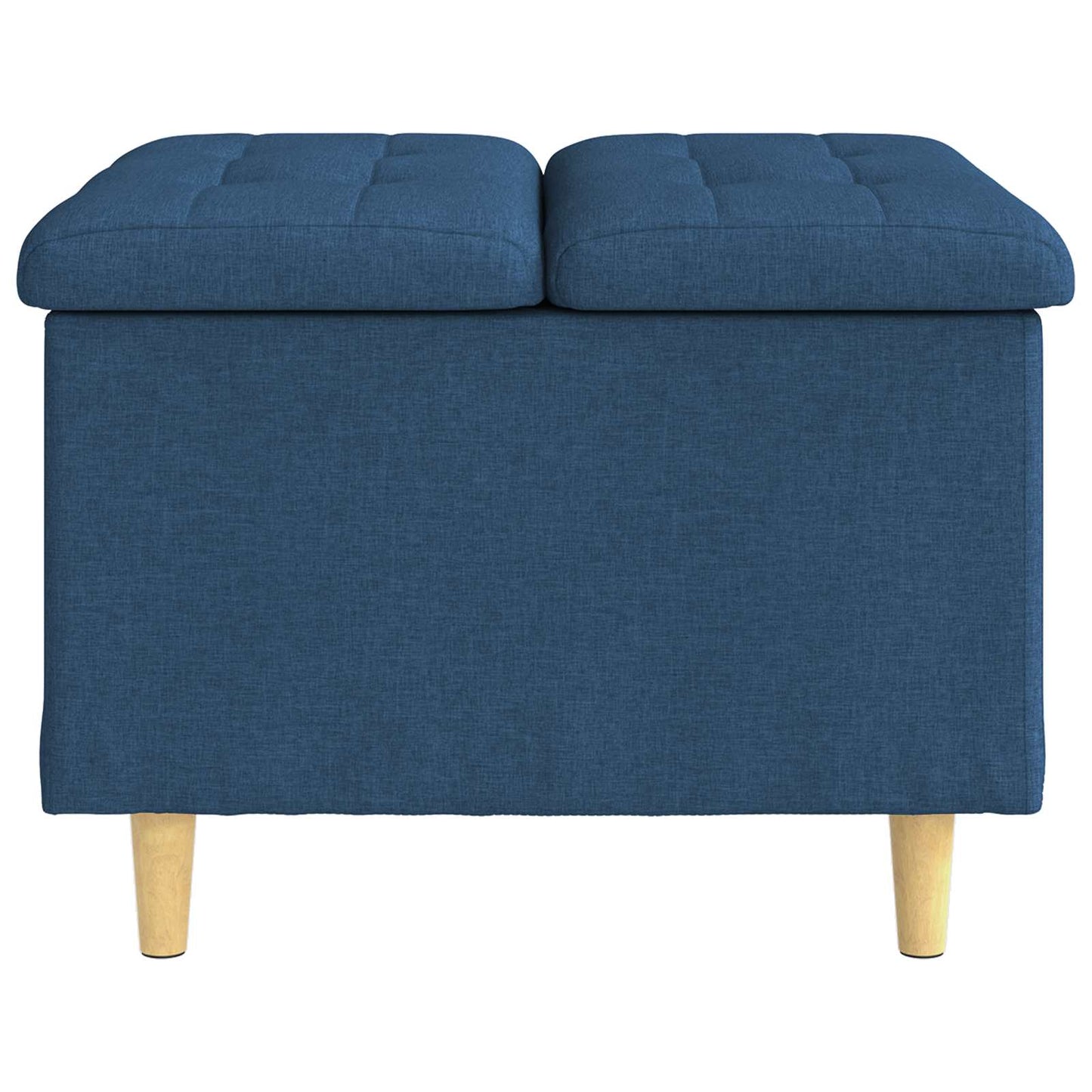 Opbevaringstomane med pude Blå 60 x 60 x 45 cm Stof