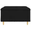 Opbevaringstomane med pude Sort 80 x 80 x 45 cm Stof
