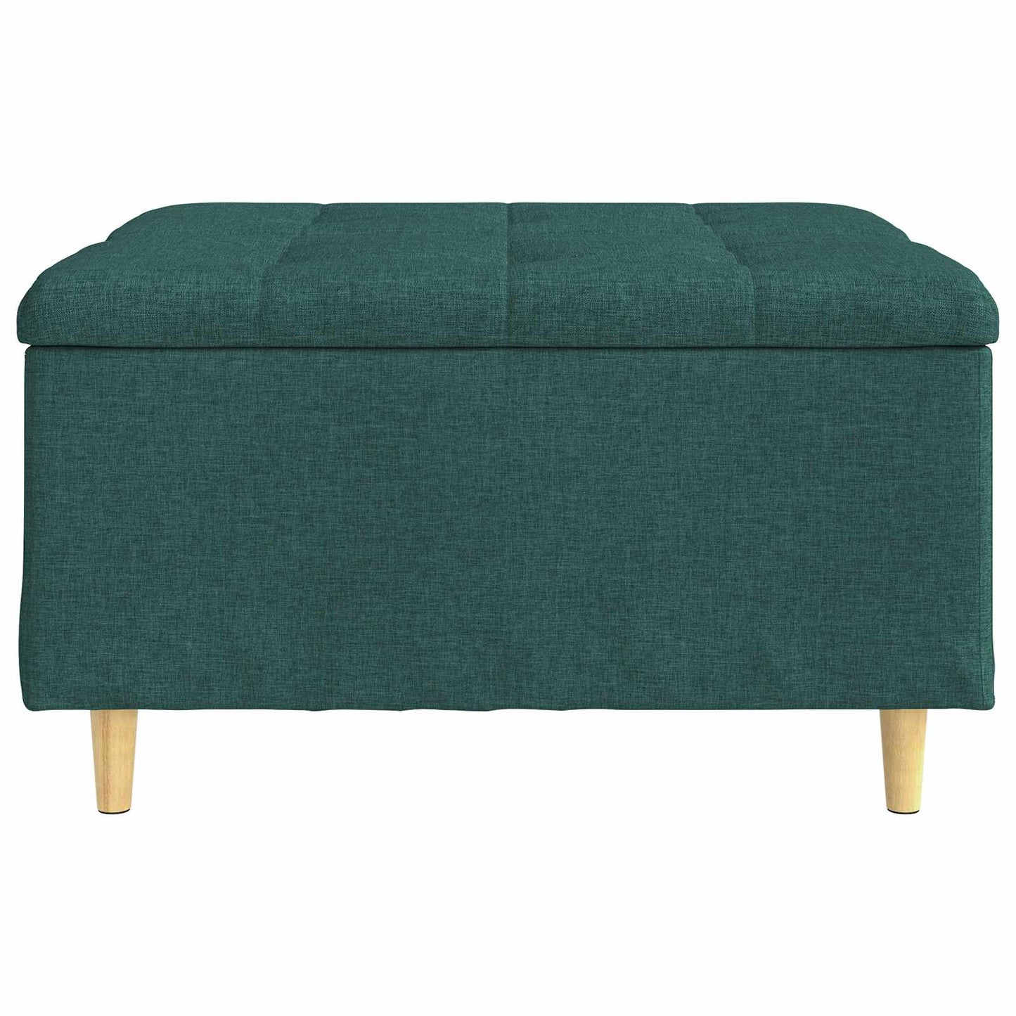 Opbevaringstomane med pude Mørkegrøn 80 x 80 x 45 cm Stof
