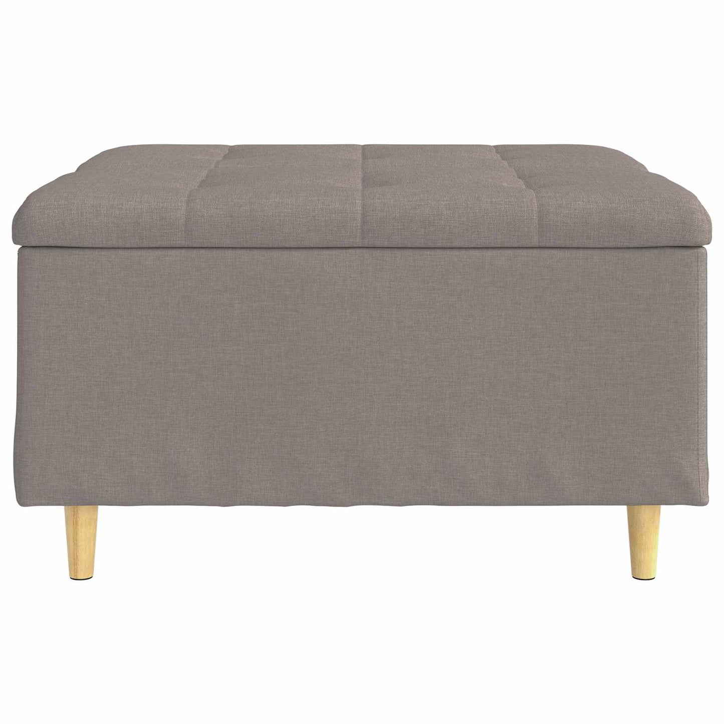 Opbevaringstomane med pude Gråbrun 80 x 80 x 45 cm Stof