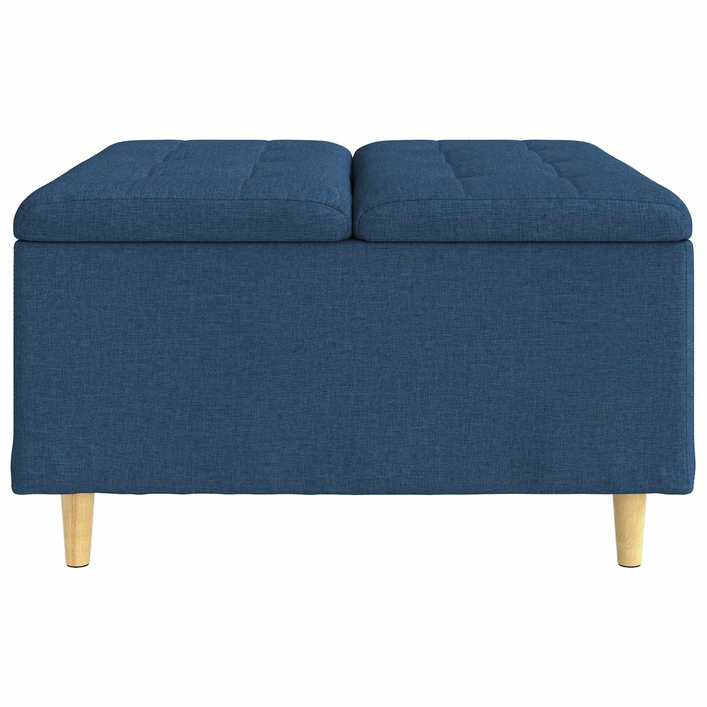 Opbevaringstomane med pude Blå 80 x 80 x 45 cm Stof