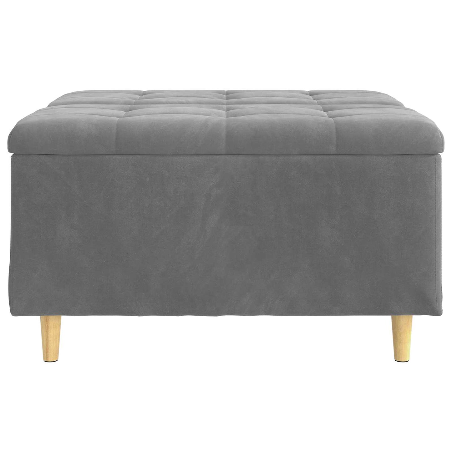 Opbevaringstomane med pude Mørkegrå 80 x 80 x 45 cm Fløjl