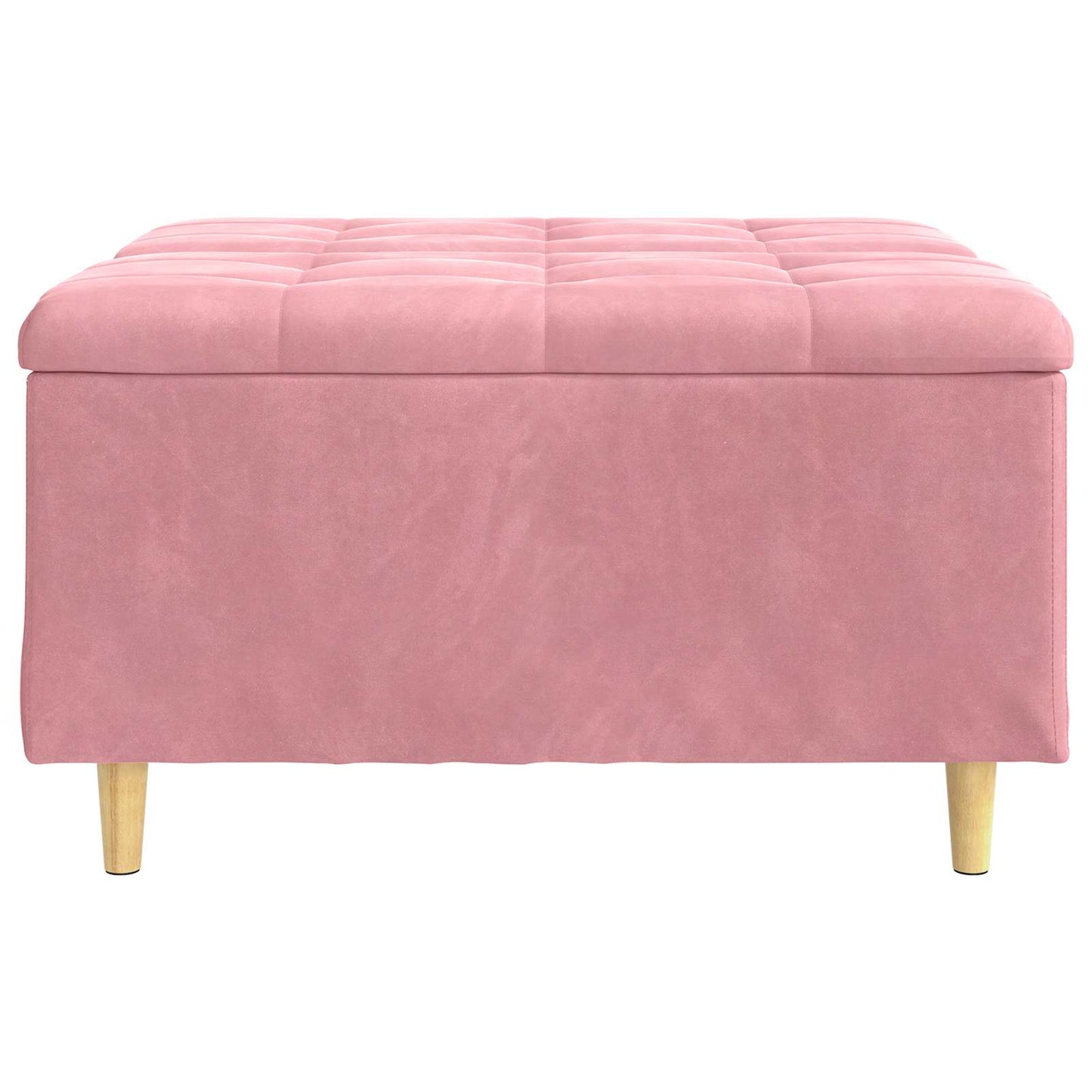 Opbevaringstomane med pude Lyserød 80 x 80 x 45 cm Fløjl