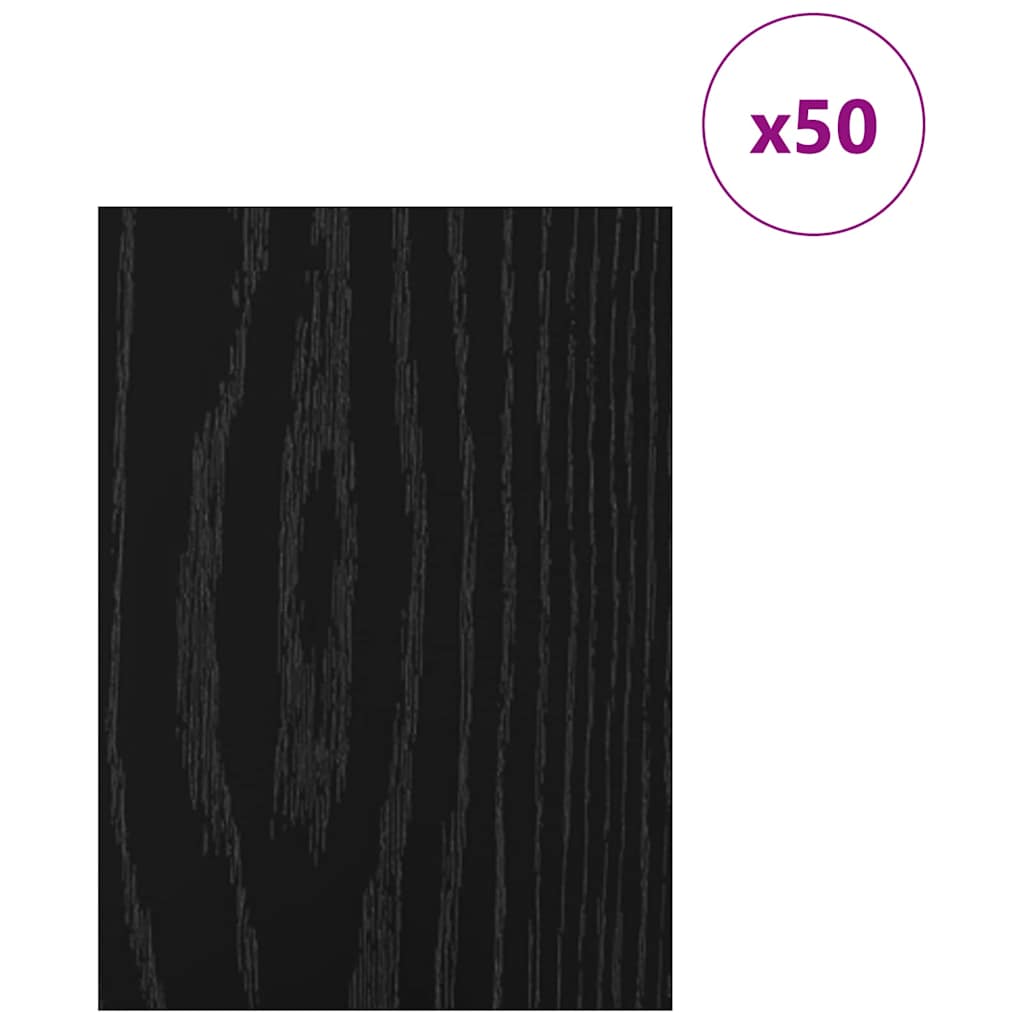 Dekor Panels 50 pcs Sort eg 15 x 21 x 0.27 cm Konstrueret træ