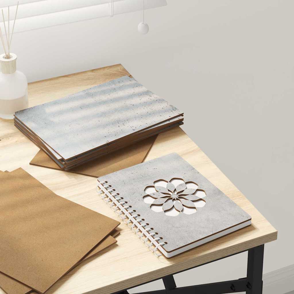Dekor Panels 12 pcs Beton Grå 15 x 21 x 0.27 cm Konstrueret træ
