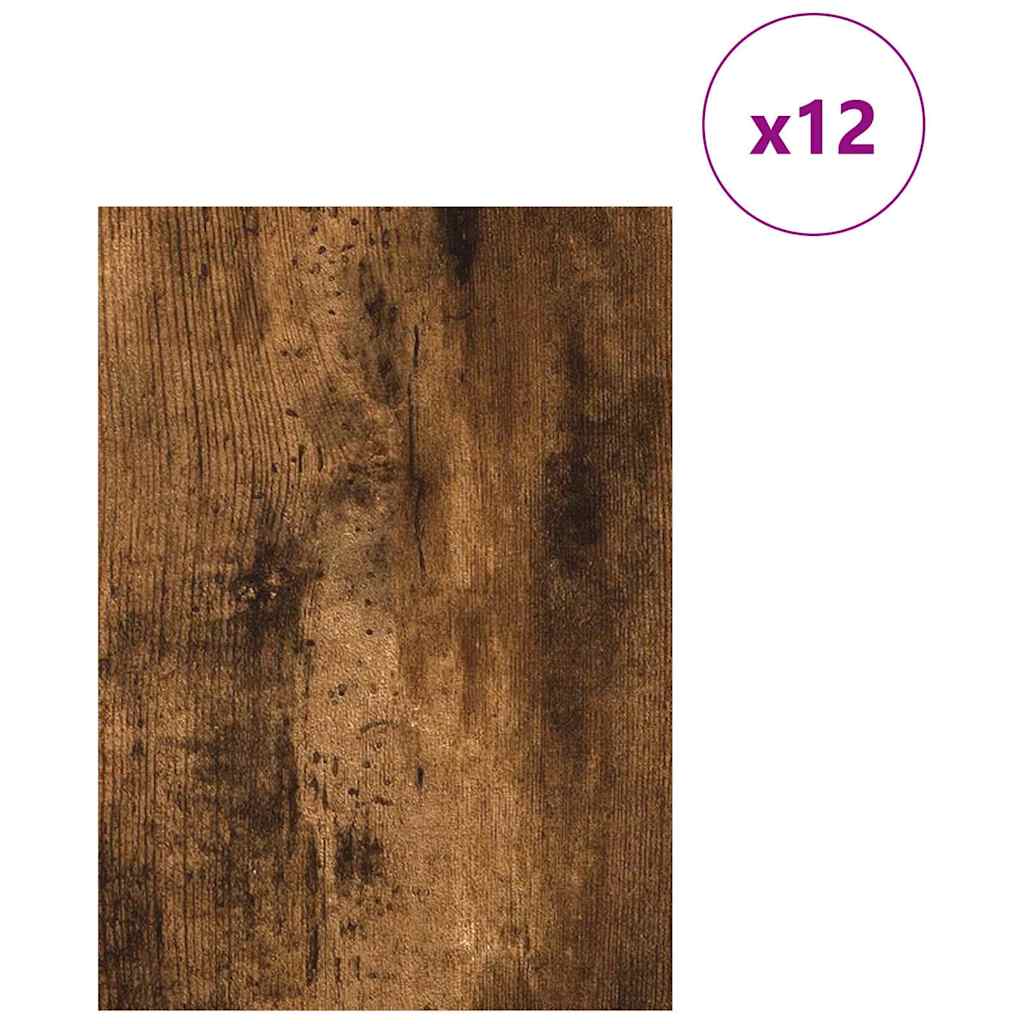 Dekor Panels 12 pcs Røget eg 15 x 21 x 0.27 cm Konstrueret træ