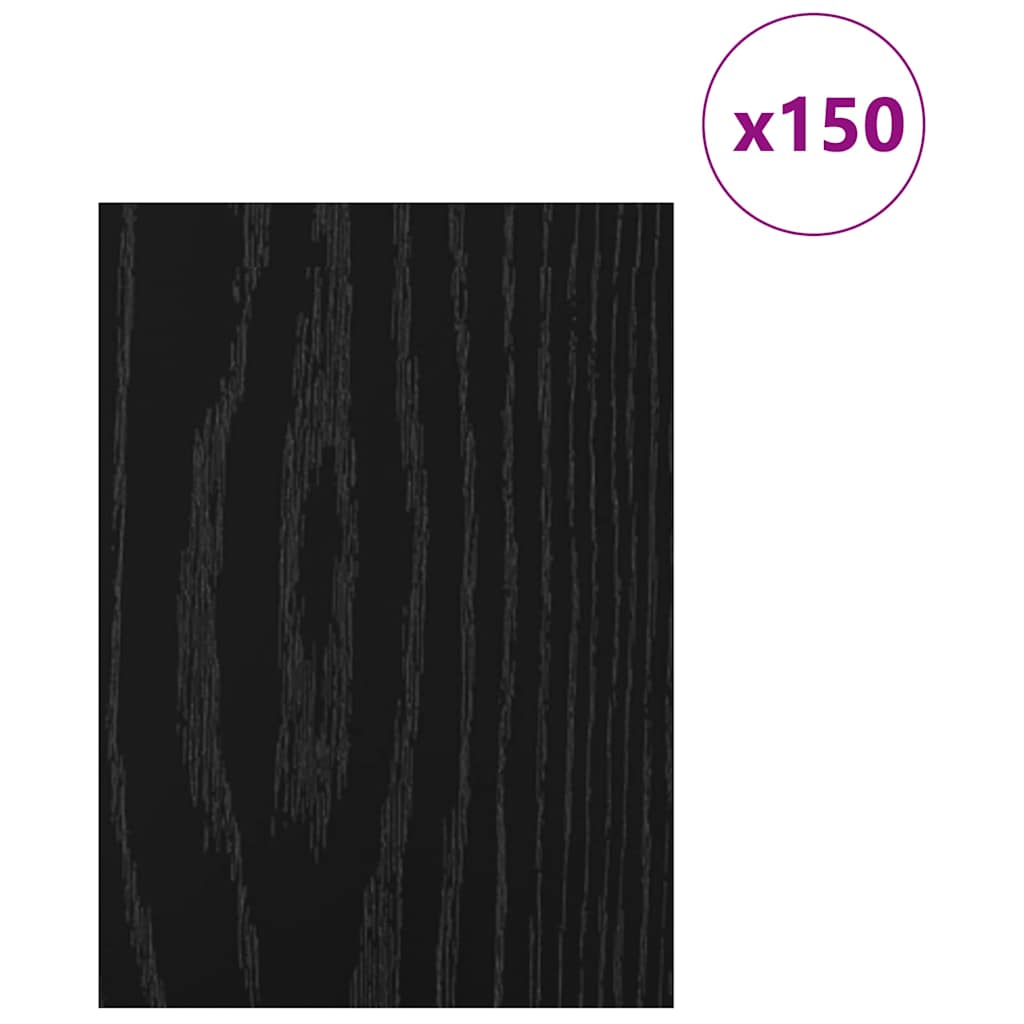 Dekor Panels 150 pcs Sort eg 21 x 30 x 0,27 cm Konstrueret træ