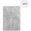 Dekor Panels 12 pcs Beton Grå 21 x 30 x 0,27 cm Konstrueret træ