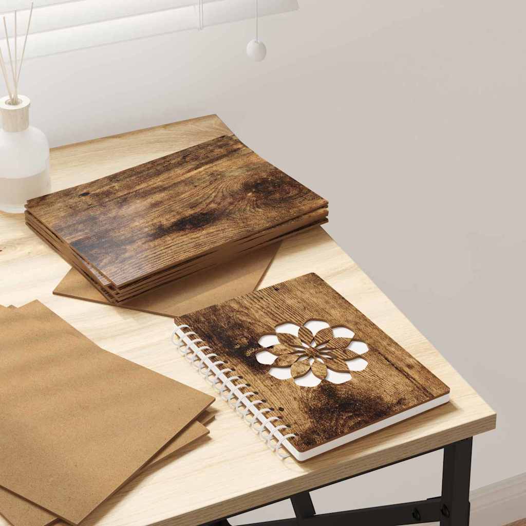 Dekor Panels 50 pcs Røget eg 21 x 30 x 0,27 cm Konstrueret træ