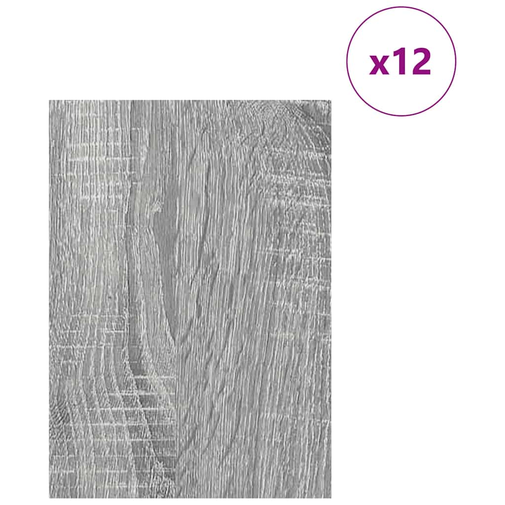 Dekor Panels 12 pcs Grå Sonoma 21 x 30 x 0,27 cm